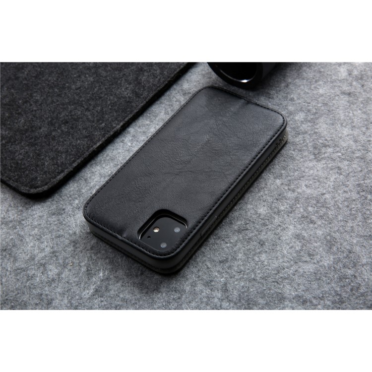 CMAI2 Auto-absorbed PU Leather Wallet Phone Shell for iPhone (2019) 6.1-inch - Black-16