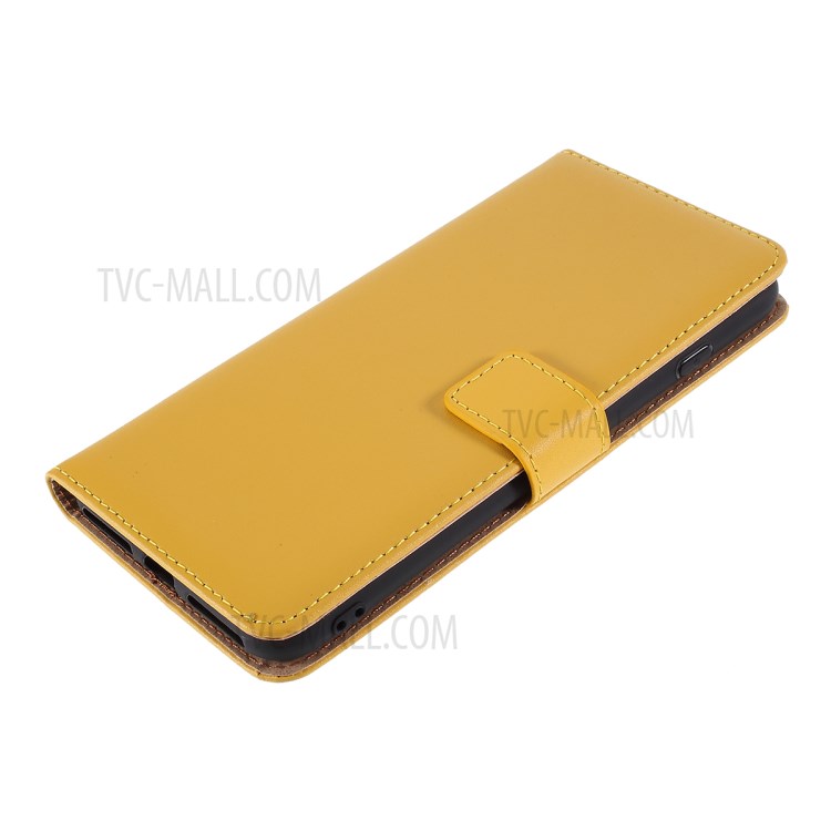 Genuine Leather Wallet Stand Phone Cover for iPhone 7 Plus / 8 Plus - Yellow-14