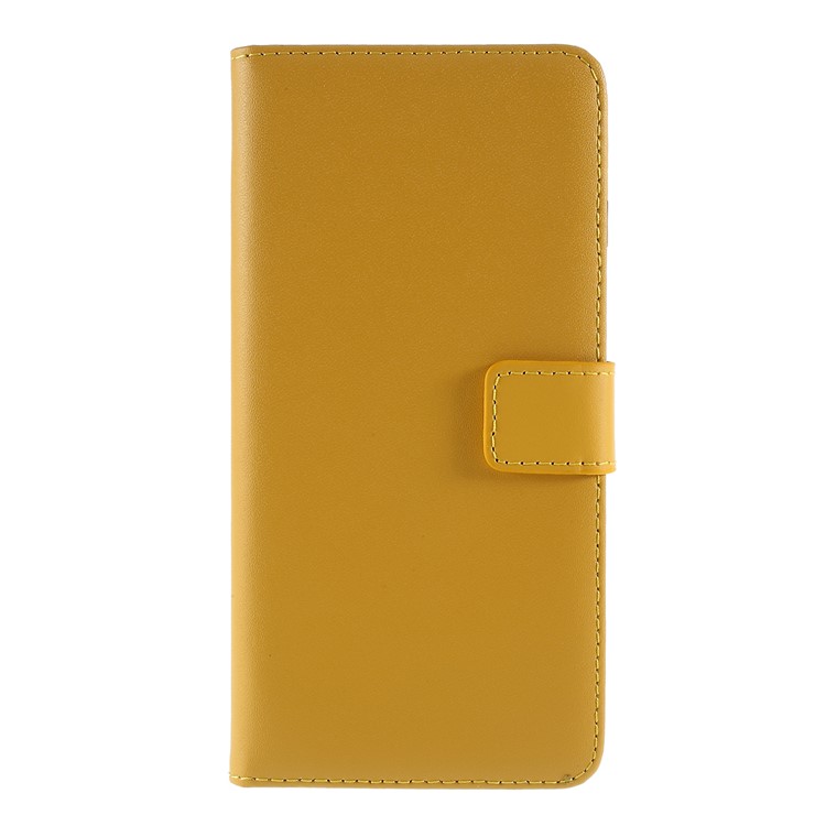 Genuine Leather Wallet Stand Phone Cover for iPhone 7 Plus / 8 Plus - Yellow-2