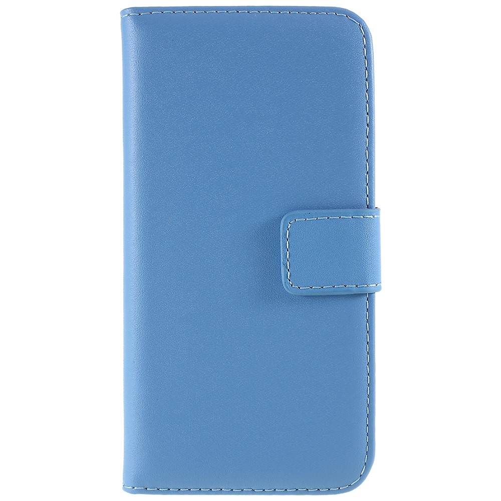 Genuine Leather Wallet Stand Case for iPhone 8/7 - Blue-12