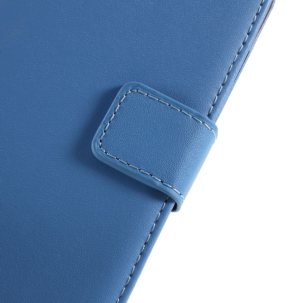 Genuine Leather Wallet Stand Case for iPhone 8/7 - Blue-4