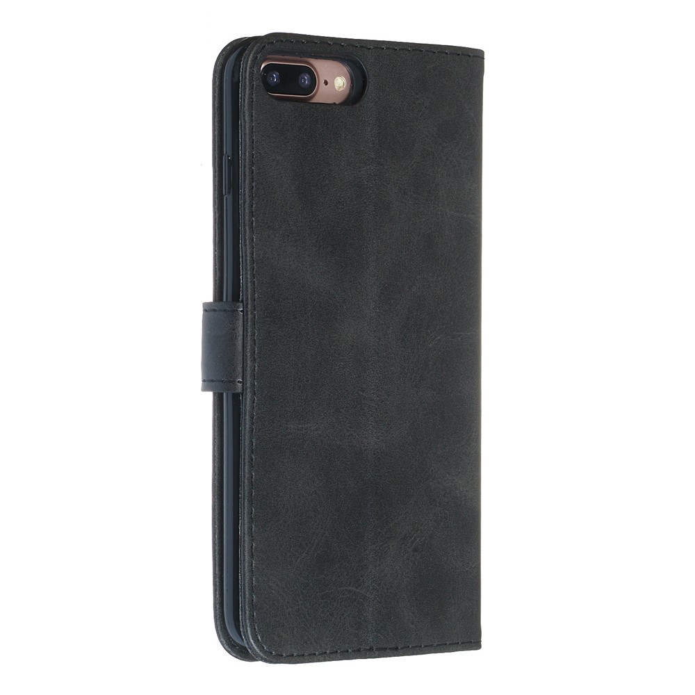 Zipper Pocket Wallet Stand Flip Leather Protective Case for iPhone 8 Plus/7 Plus 4.7 inch - Black-8