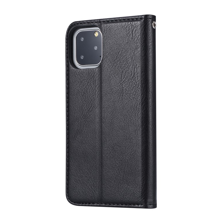 Case de Billetera de Cuero PU de Auto-absorbida Para Iphone 11 Pro 5.8 Pulgadas (2019) - Negro-2