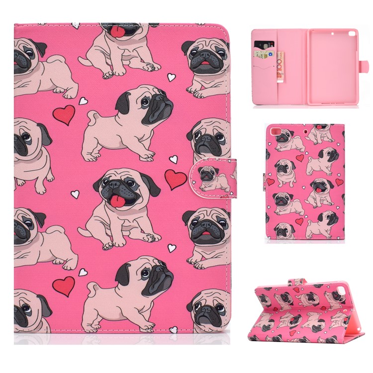 Para Ipad Mini (2019) 7.9 Pulgadas / 4/3/2 / Ipad Mini Impresión Universal Funda De Billetera De Cuero PU Funda - Perros-1