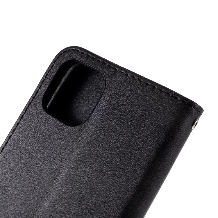 Couro Da Carteira Do Zíper Fique O Escudo Da Tampa Do Telefone Para O Iphone (2019) 6,5 Polegadas - Preto-13