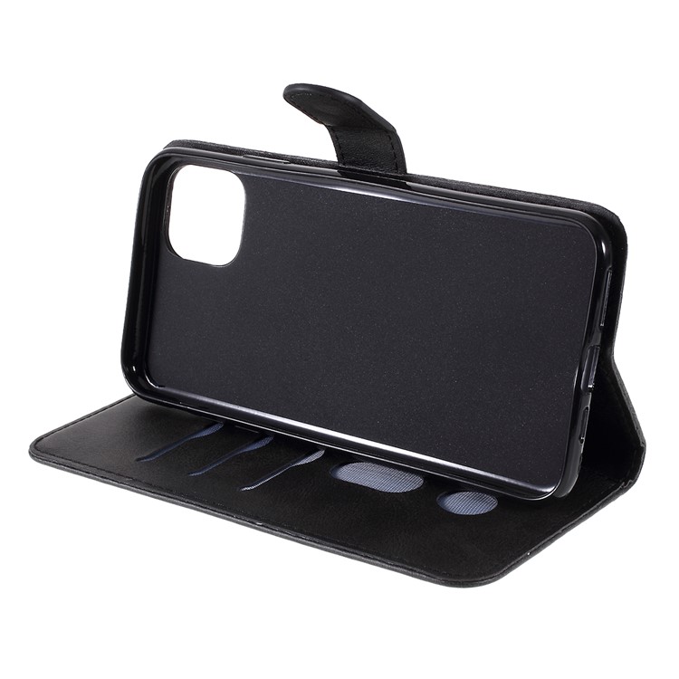 Couro Da Carteira Do Zíper Fique O Escudo Da Tampa Do Telefone Para O Iphone (2019) 6,5 Polegadas - Preto-15