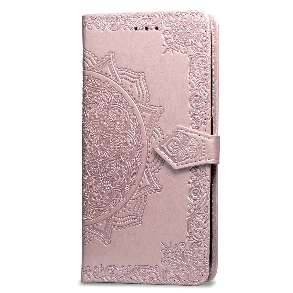 Embossed Mandala Flower Leather Wallet Case for iPhone 7/8 - Rose Gold-4