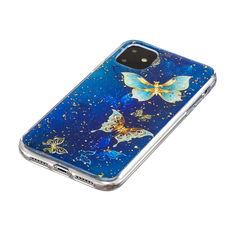 Glitter Sequins Inlaid Style TPU Phone Casing for iPhone (2019) 5.8-inch - Butterflies-4