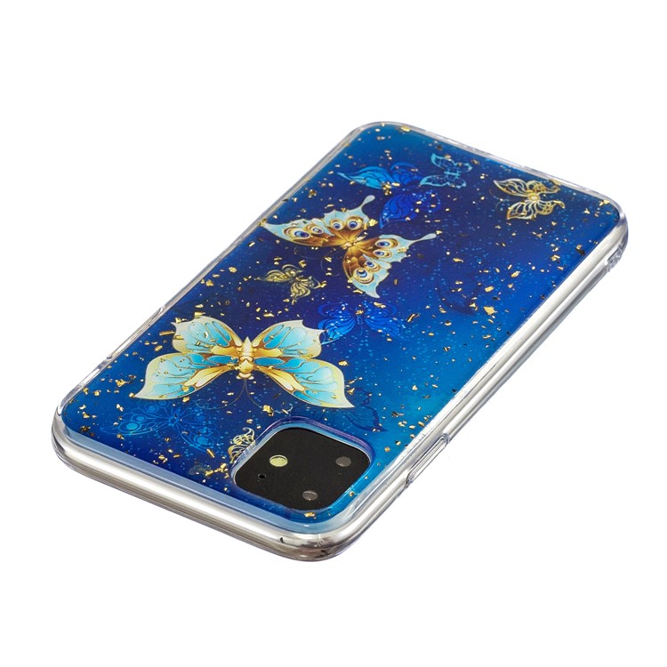 Glitter Sequins Inlaid Style TPU Phone Casing for iPhone (2019) 5.8-inch - Butterflies-5