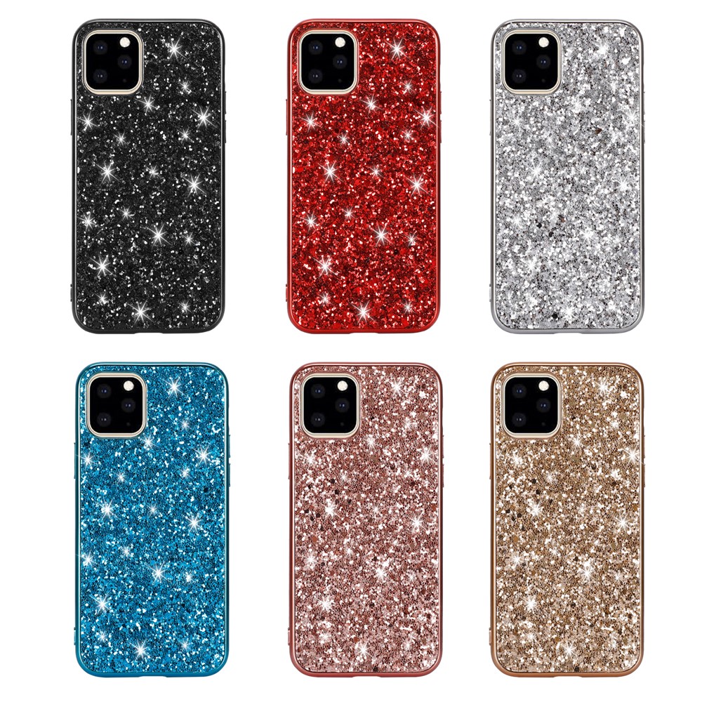 Glittering Sequins Electroplating TPU+PC Phone Shell for iPhone (2019) 5.8-inch - Cyan-7