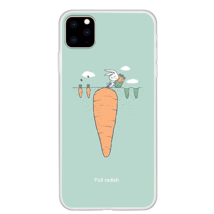 Pattern Printing TPU Cover Shell for iPhone (2019) 5.8-inch - Pull Radish-1