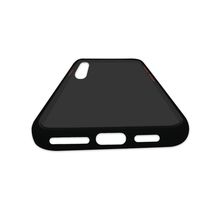 NXE Hard Plastic + TPU Edge Hybrid Phone Case for iPhone XS / X 5.8-inch - All Black-5