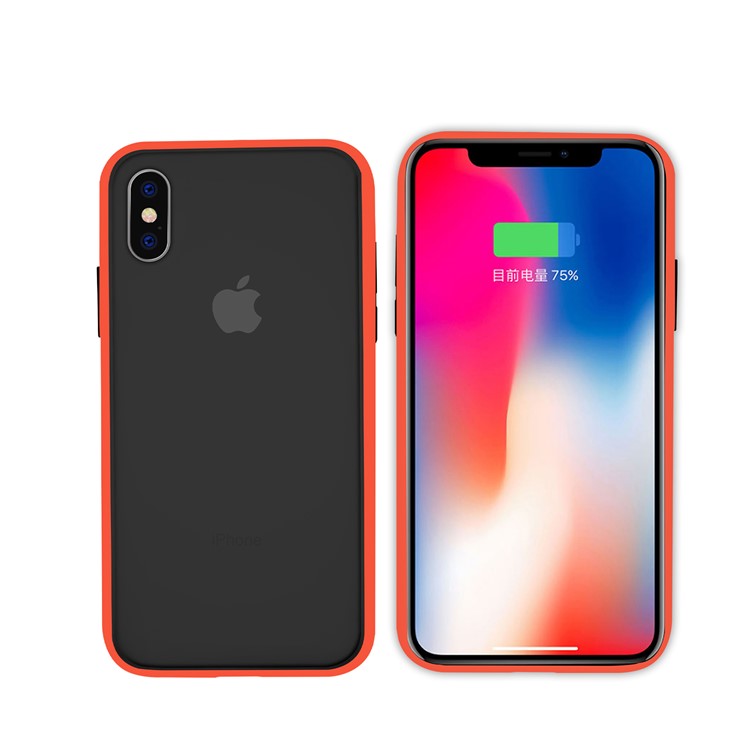 

NXE Hard Plastic + TPU Edge Hybrid Phone Case for iPhone XS / X 5.8-inch - Black / Red, iPhone XS 5.8 inch