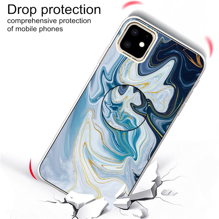 Marble Pattern IMD TPU Phone Case for Apple iPhone (2019) 6.1-inch - Style A-2