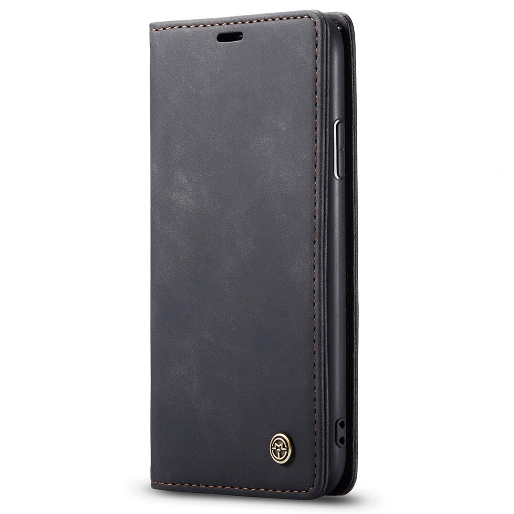 CASEME 013 Series Auto-absorbed Flip Leather Wallet Case for iPhone (2019) 6.1-inch - Black-12