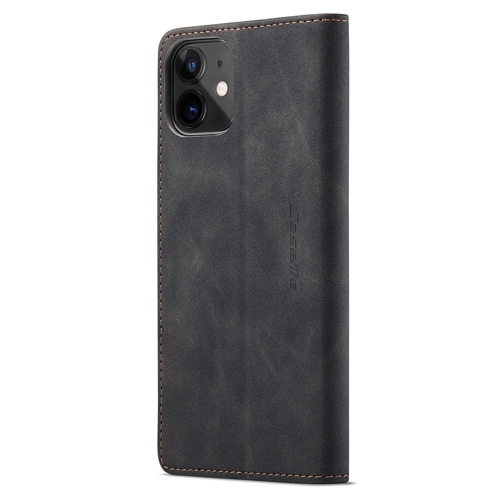 Caseme 013 Series Cassa Da Portafoglio In Pelle Flip Auto-assorbente Per IPhone 11 6.1 Pollici (2019) - Nero-13