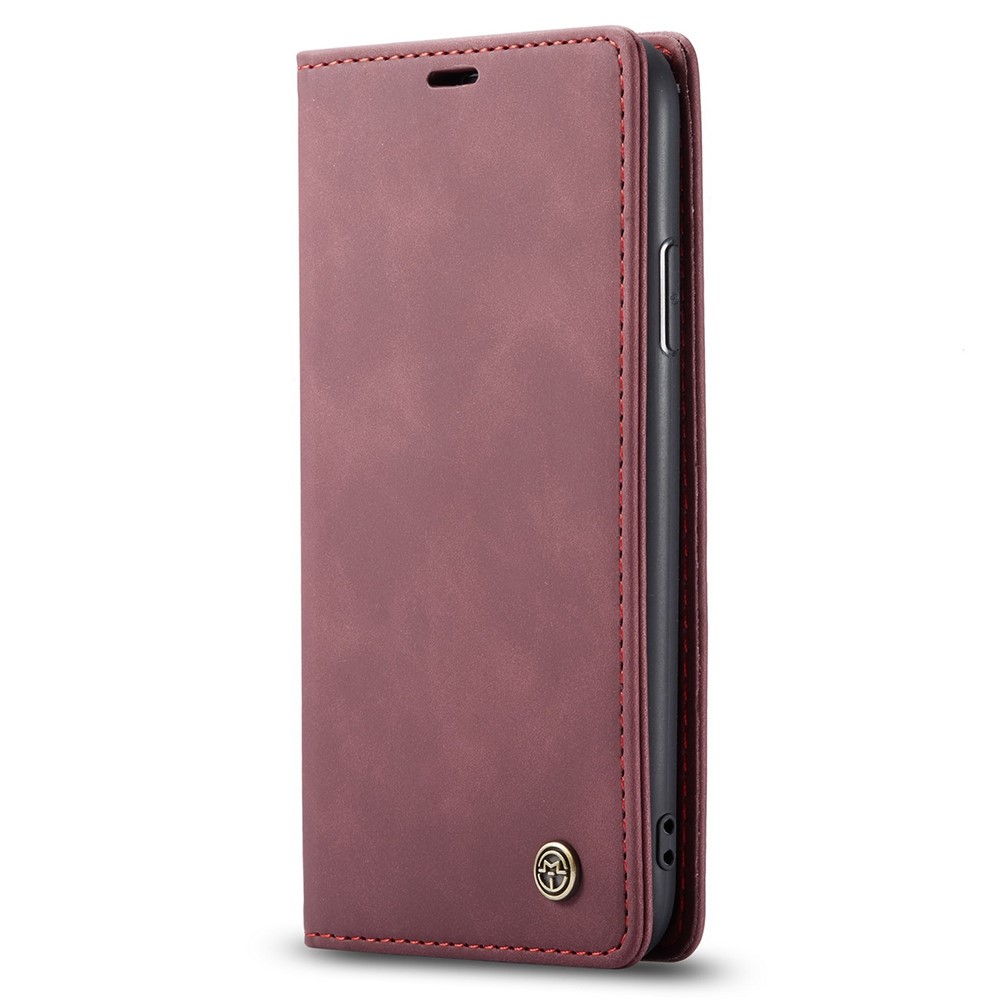CASEME 013 Series Auto-absorbed Flip Leather Wallet Case for iPhone 11 6.1 inch (2019) - Wine Red-12