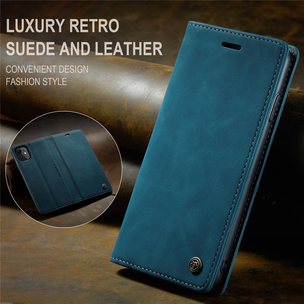 CASEME 013 Serie Brieftasche Aus Leder Mit Automatischer Absorption Für Das IPhone (2019), 6,1 Zoll - Blau-7