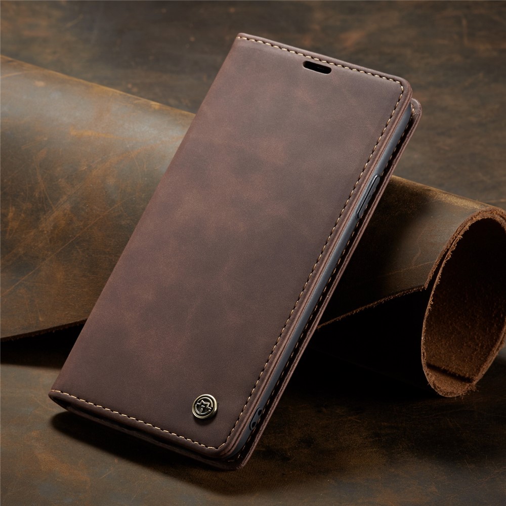 CASEME 013 Series Auto-absorbed Flip Leather Wallet Case for iPhone 11 Pro Max 6.5 inch (2019) - Coffee-10