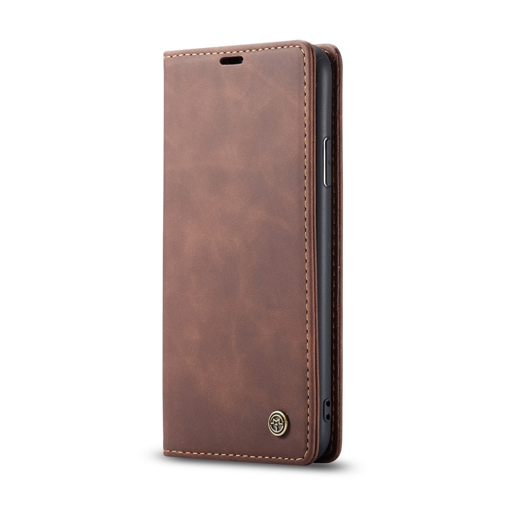 CASEME 013 Series Auto-absorbed Flip Leather Wallet Case for iPhone 11 Pro Max 6.5 inch (2019) - Coffee-2