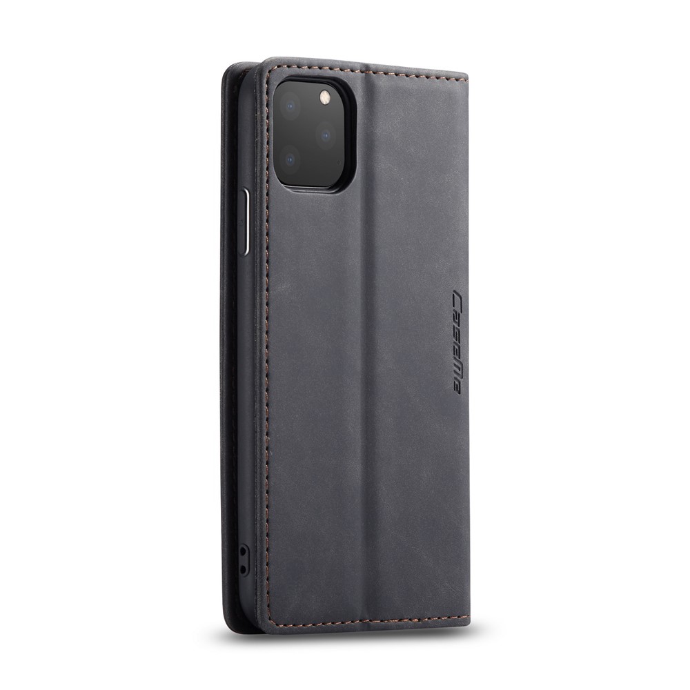 CASEME 013 Series Auto-absorbed Leather Wallet Case for iPhone (2019) 5.8-inch - Black-4