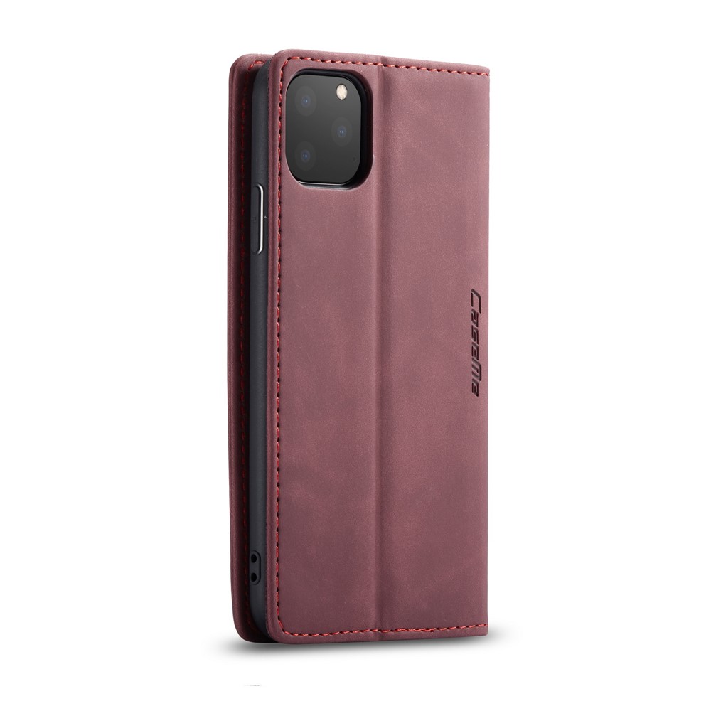Caso De Carteira De Couro Auto-absorvido CASEME 013 Série Para Iphone (2019) 5,8 Polegadas - Vermelho-3