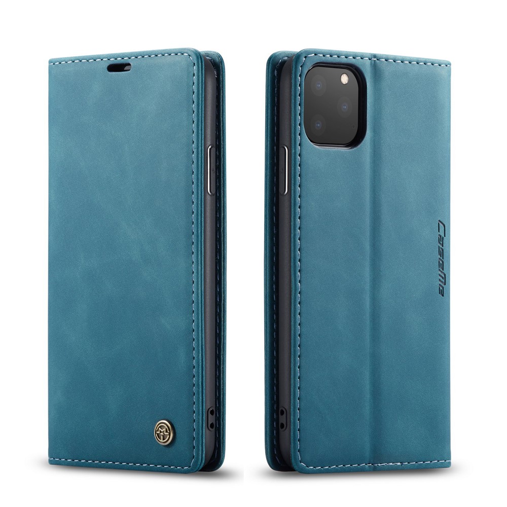 Caseme 013 Series Case de Billetera de Cuero Absorbido Automáticamente Para Iphone 11 Pro 5.8 Pulgadas (2019) - Azul