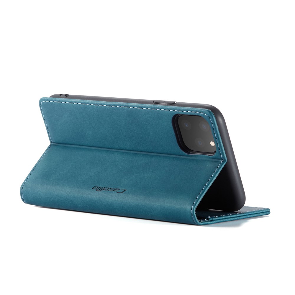 CASEME 013 Series Auto-absorbed Leather Wallet Case for iPhone 11 Pro 5.8-inch (2019) - Blue-5