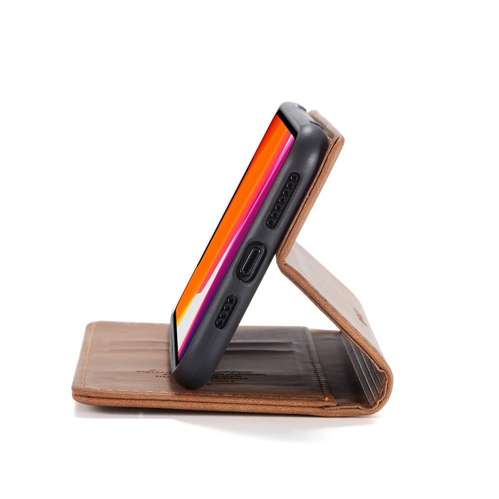 Caso De Carteira De Couro Auto-absorvido CASEME 013 Série Para Iphone (2019) 5,8 Polegadas - Castanho-6