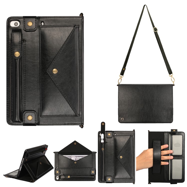 Envelop Shape Leather Casing for iPad mini (2019) 7.9 inch/mini 4/mini 3/mini 2/mini - Black-1