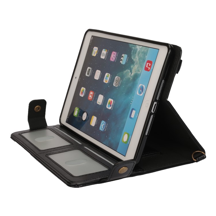 Envelop Shape Leather Casing for iPad mini (2019) 7.9 inch/mini 4/mini 3/mini 2/mini - Black-5