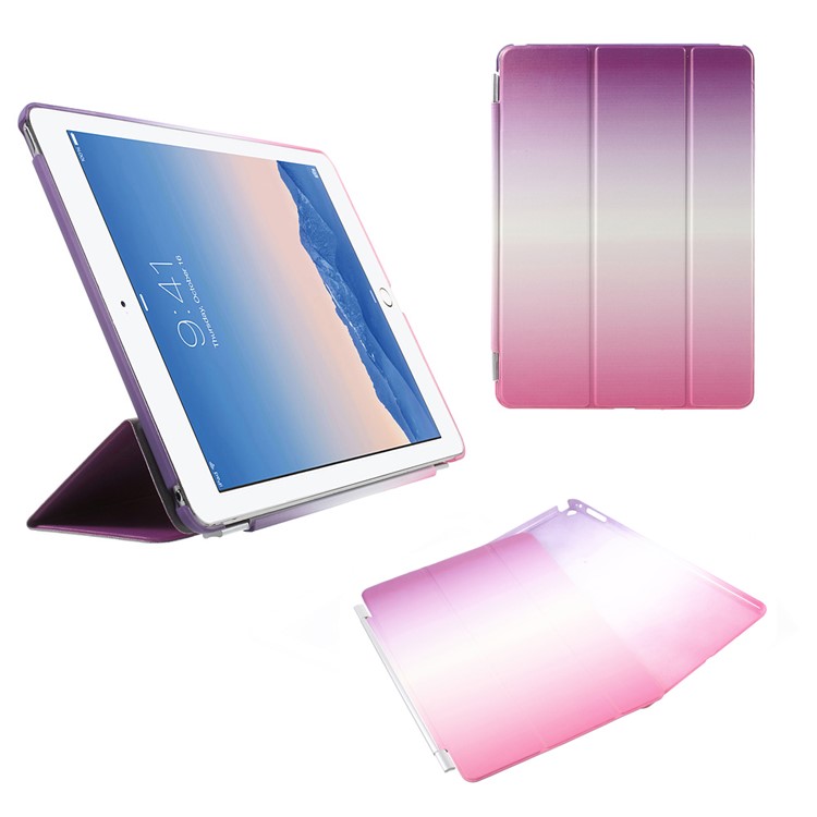 

Для Ipad Air 2 Радуги Цветная Кожаная Обложка + Случай Для ПК - Пурпурный / Роза