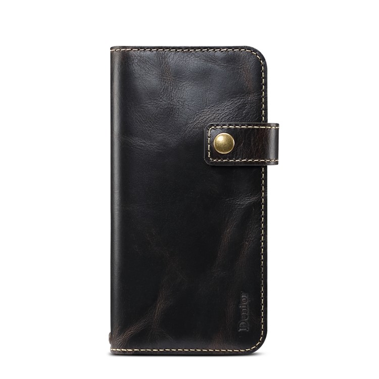 Finger Grip Holder Genuine Leather Case for iPhone XS Max 6.5 inch - Black-3