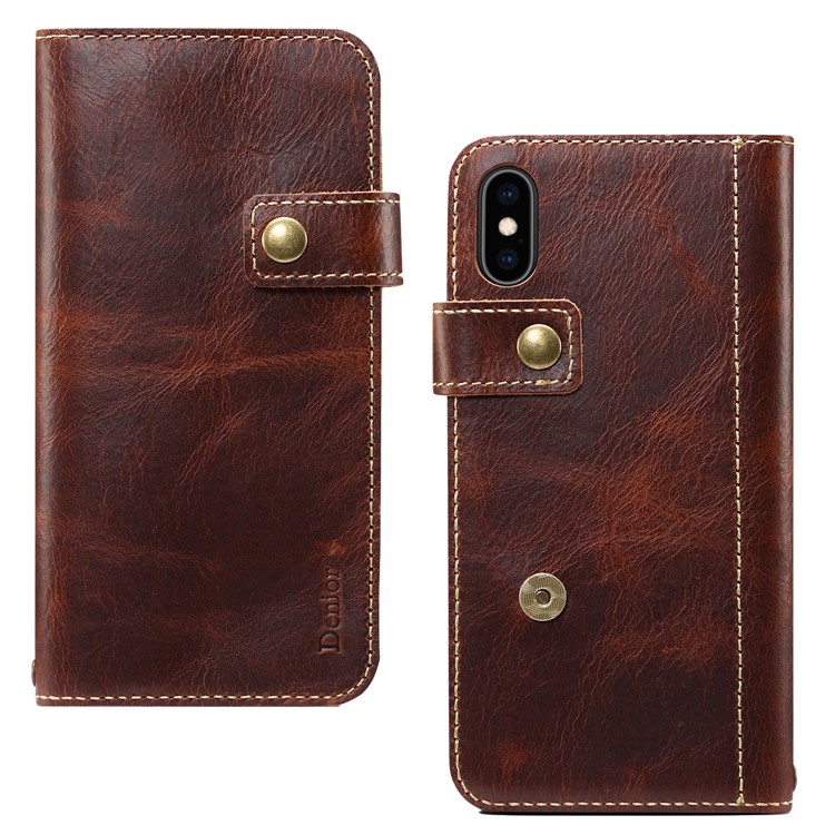 

Держатель Для Пальцев Из Натуральной Кожи Для Iphone XS Max 6,5 Дюйма - Коричневый, iPhone XS Max 6.5 inch