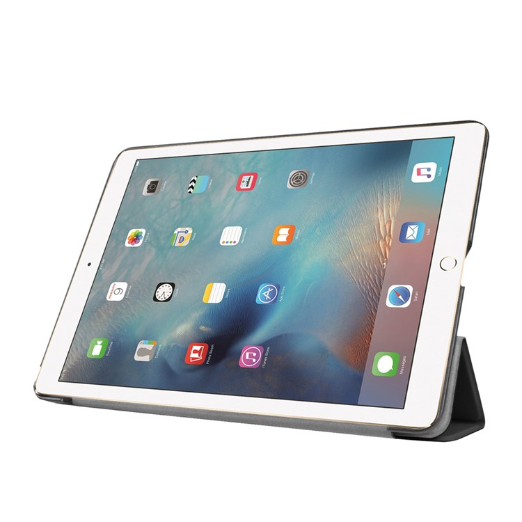 Tri-fold Stand Leather Tablet Cover Case for iPad Pro 9.7 inch - Black-5