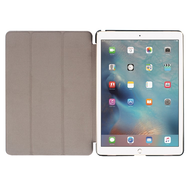 Tri-fold Stand Leather Tablet Cover Case for iPad Pro 9.7 inch - Black-7