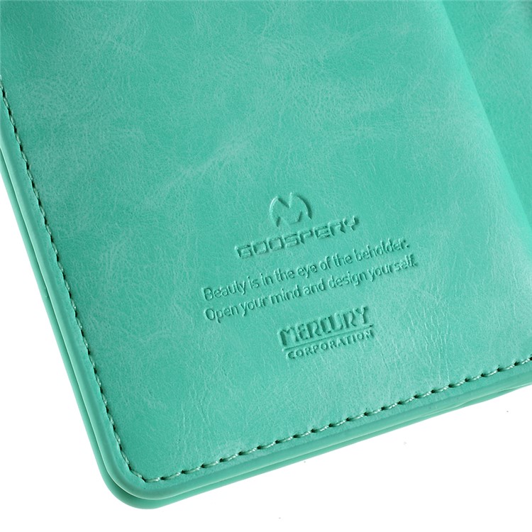 MERCURY GOOSPERY Mansoor Wallet Diary Leather Cover Protection Phone Case for iPhone 11 6.1 inch (2019) - Cyan-14