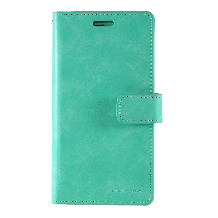 MERCURY GOOSPERY Mansoor Wallet Diary Leather Cover Protection Phone Case for iPhone 11 6.1 inch (2019) - Cyan-19