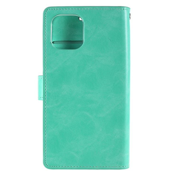 MERCURY GOOSPERY Mansoor Wallet Diary Leather Cover Protection Phone Case for iPhone 11 6.1 inch (2019) - Cyan-3