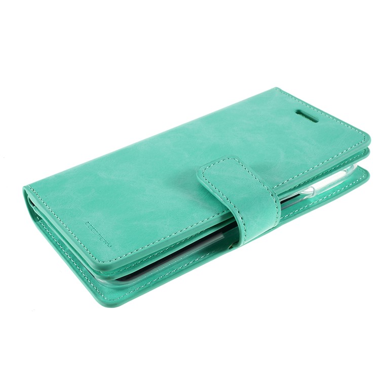 MERCURY GOOSPERY Mansoor Wallet Diary Leather Cover Protection Phone Case for iPhone 11 6.1 inch (2019) - Cyan-4