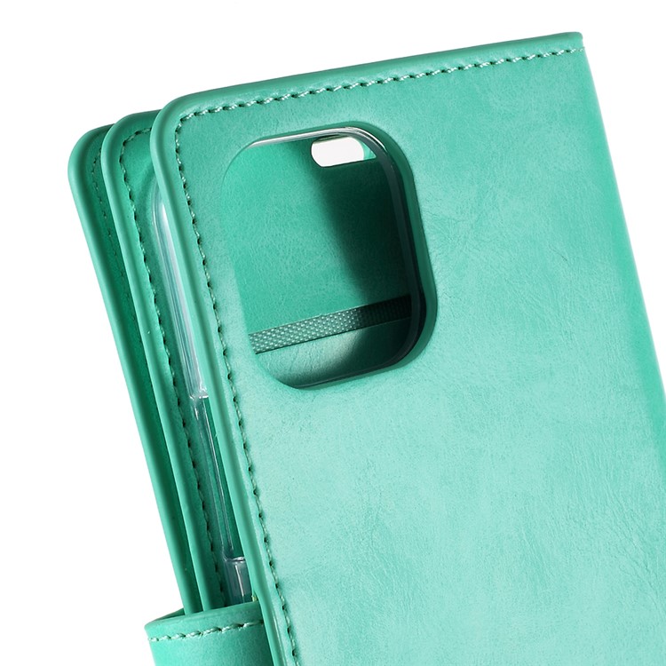 MERCURY GOOSPERY Mansoor Wallet Diary Leather Cover Protection Phone Case for iPhone 11 6.1 inch (2019) - Cyan-8