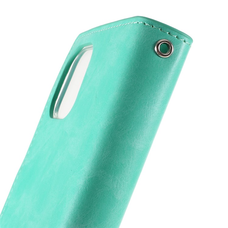 MERCURY GOOSPERY Mansoor Wallet Diary Leather Cover Protection Phone Case for iPhone 11 6.1 inch (2019) - Cyan-9