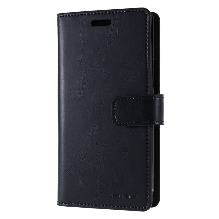 MERCURY GOOSPERY Mansoor Wallet Diary Leather Cover Protection Phone Case for iPhone 11 6.1 inch (2019) - Dark Blue-2