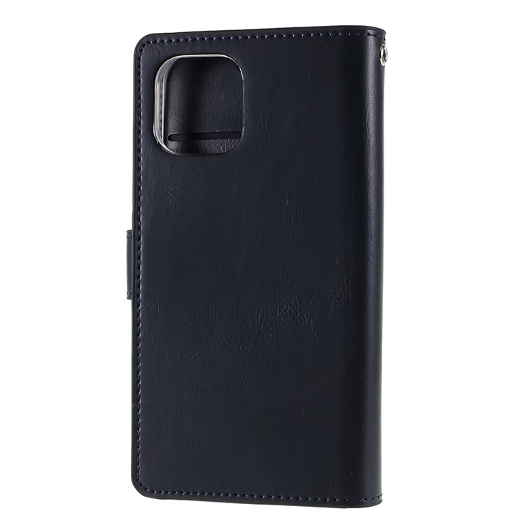 MERCURY GOOSPERY Mansoor Wallet Diary Leather Cover Protection Phone Case for iPhone 11 6.1 inch (2019) - Dark Blue-3
