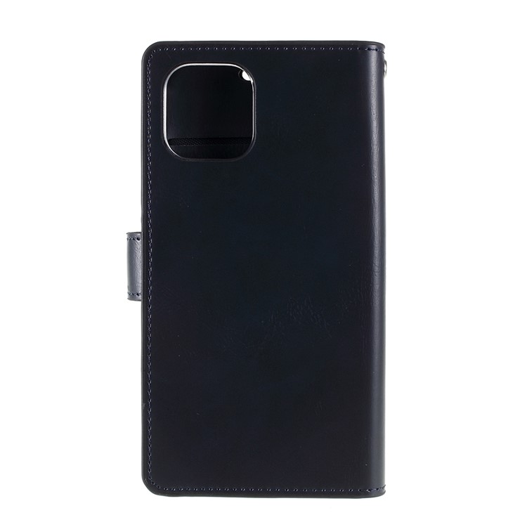 MERCURY GOOSPERY Mansoor Wallet Diary Leather Cover Protection Phone Case for iPhone 11 6.1 inch (2019) - Dark Blue-4