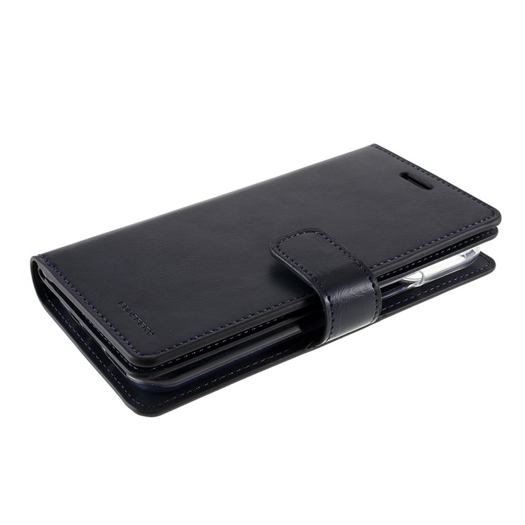 MERCURY GOOSPERY Mansoor Wallet Diary Leather Cover Protection Phone Case for iPhone 11 6.1 inch (2019) - Dark Blue-5