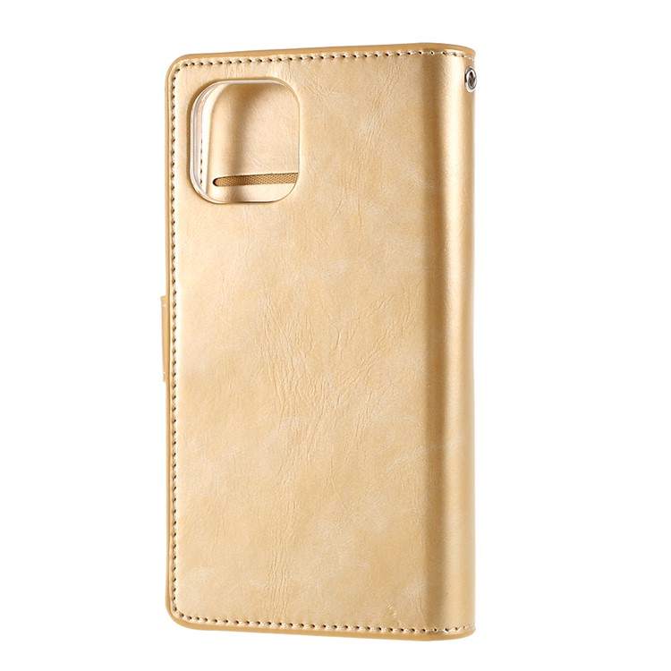 MERCURY GOOSPERY Mansoor Wallet Diary Leather Cover Protection Phone Case for iPhone 11 6.1 inch (2019) - Gold-3