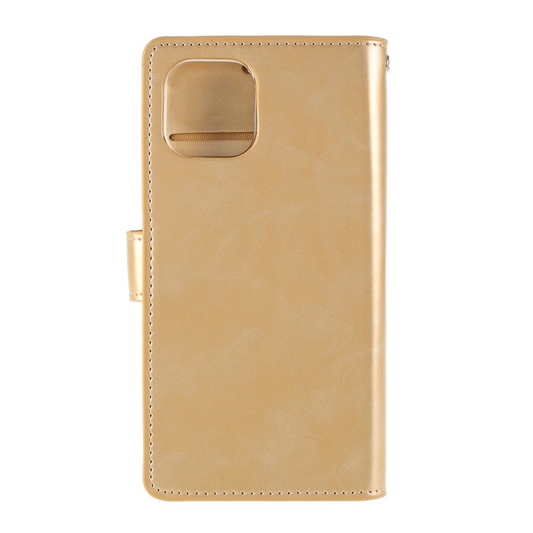 MERCURY GOOSPERY Mansoor Wallet Diary Leather Cover Protection Phone Case for iPhone 11 6.1 inch (2019) - Gold-4