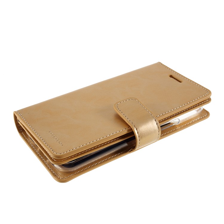 MERCURY GOOSPERY Mansoor Wallet Diary Leather Cover Protection Phone Case for iPhone 11 6.1 inch (2019) - Gold-5