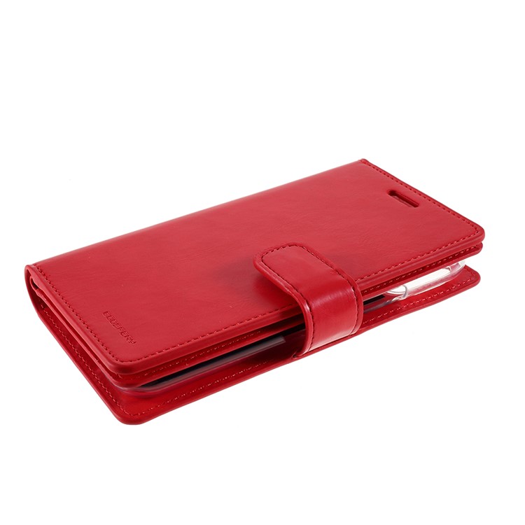 MERCURY GOOSPERY Mansoor Wallet Diary Leather Cover Protection Phone Case for iPhone 11 6.1 inch (2019) - Red-5